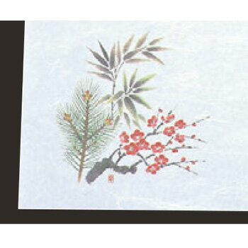 尺三 懐石まっと 抗菌遠赤和紙(100枚入)WS-7 松竹梅【敷マット】【懐石料理】