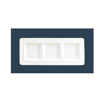 スクエアプレート 3仕切皿 M-2393 ホワイト【食器】【皿】【卓上用品】