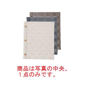 えいむ ホック式チェックメニューブック MB-312 中 グレーブラック【メニューブック】【お品書き】【メニューファイル】