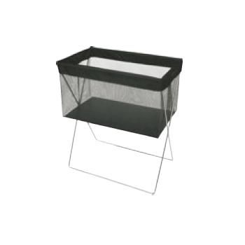 サイドワゴン・メッシュ浅型(マジックテープ留め仕様) R-336 ブラック【物入れ】【手荷物入れ】【サイドワゴン】