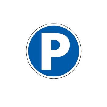 サインタワー用丸プレート(片面)パーキング 887-701【案内プレート】【お客様案内】【案内板】【ホール備品】【駐車場備品】