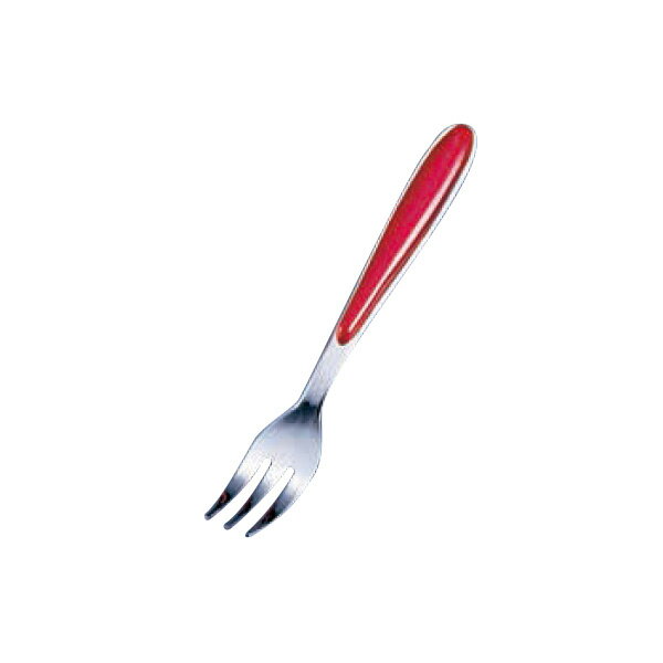 Cocktail Fork - 【メール便】SA18-0 パールヒメフォーク 赤【スイーツフォーク】【ステンレス】