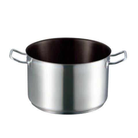 Ih/Gas Compatible - EBM 18-8 プロシェフIH 半寸胴鍋 26cm 蓋無ノンスティック加工【半寸胴鍋】【ステンレス半寸胴鍋】【業務用鍋】【電磁調理器対応】【IH対応】【ステンレス製】【ノンスティック加工】