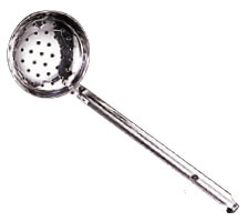 18-0 レードル柄 お玉 穴明【穴あき ステンレス お玉】【業務用】