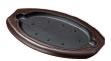 M44−082　ステーキ台　小判　ブラウン (樹脂製)【鉄板皿用】【ステーキ皿台】【プレート台】【ステーキ皿置き】【プラスチック】【業務用】