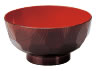 A　新4寸亀甲汁椀　溜内朱 9−104−18【茶碗】【宴会用】【汁椀】【お味噌汁用】【お吸い物用】【業務用】