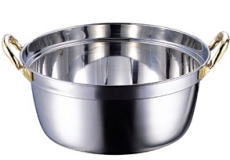 クラッド段付鍋　45cm【円付鍋】【段付鍋】【業務用鍋】【ステンレス】【両手鍋】【IH対応】【IH段付鍋】【電磁調理器対応】【業務用】