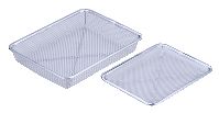 Silicone Containers - 18-8ピシャット深型(6.5メッシュ)12枚取【ステンレスザル ざる】【水切り】【業務用ざる】【業務用】