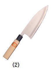 商品名 堺菊守 別打(PC柄) (2)出刃 165mm 材質:白鋼　柄／プラスチック堺菊守包丁の分類　和包丁 霞研。研ぎやすく使いやすい。プロ・一般用。