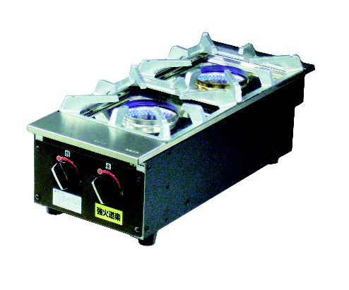 テーブルコンロ KNB-2 (ステンレス製 内炎バーナー) (ガス種：都市ガス) 13A【建厨】【ガステーブル】【ガスコンロ】【卓上コンロ】【業務用】