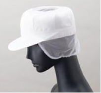 Hats - 八角帽子 メッシュ付 G-5210 (ホワイト)【衛生帽】【給食帽】【業務用】