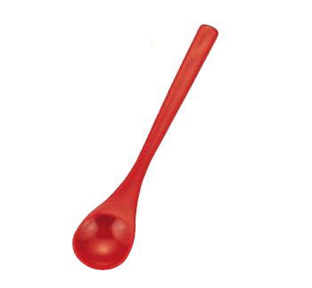 【メール便配送可能】茶碗蒸しスプーン 朱【フラットウェア】【プラスチック】【業務用】