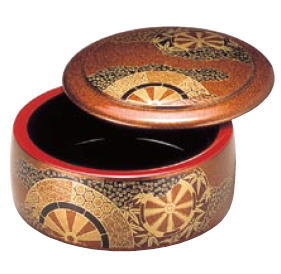 Large Bowl - D.X タイコちらし桶 金梨地御所車 1-483-1【寿司 すし容器】【寿司桶】【寿司入れ】【ちらし寿司用】【業務用】