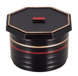 TA 式部飯器 二色ライン 天金内朱 (小)1-222-10【米椀】【宴会用】【ご飯入れ】【ご飯容器】【ご飯茶碗】【茶碗】【業務用】