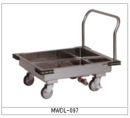 マルゼン 厨房用ワゴン（ドライシステム仕様） MWDL-097 ドライL型運搬車【代引き不可】【業務用】【カート】【台車】【水受けワゴン】【衛生ワゴン】