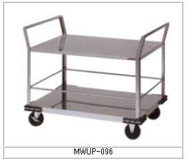 マルゼン 厨房用ワゴン（一般仕様） MWUP-096 廊下用運搬車【代引き不可】【業務用】【カート】【2段ワゴン】【ユーティリティ】【給食】【病院】