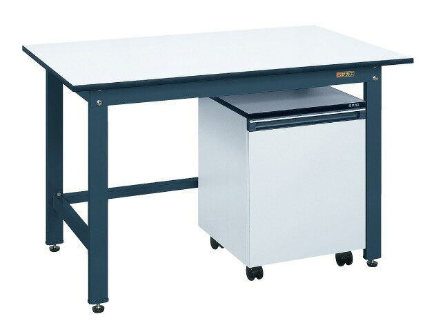 【個人宅配送不可】軽量作業台KKタイプ・キャビネットワゴン付 KKD-127LC【代引き不可】