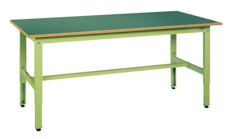 ※こちらの商品はメーカー直送のため代金引換はできません。 高さ600～800mmの範囲で任意の高さに調整可能！！ 外寸：W1800×D900×H600～800mm 内寸：W1530×D678mm カラー：サカエグリーン 質量：43kg 天板...