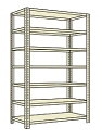 ※こちらの商品はメーカー直送のため代金引換はできません。 用途に合わせて棚板の増減が自由にでき、50mmピッチで変更可能。 寸法：W1200×D450×H2400mm 段数：7段 耐荷重(棚1段当り)：100kg 耐荷重(棚1連当り)：500kg 本体色：アイボリー セット内容(付属品)：コーナープレート16枚付 50mmピッチ段替え可能 注意事項：棚板段数は、天棚及び底棚を含みます。関連商品