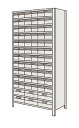 ※こちらの商品はメーカー直送のため代金引換はできません。 見出しがついている為、部品の管理に便利です。 寸法：W875×D300×H2100mm 段数：14段 耐荷重(棚1段当り)：100kg 本体色：グレー セット内容(付属品)：見出しカード付ボックス72ヶ付(透明色)関連商品