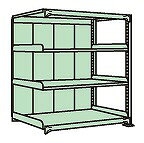 ※こちらの商品はメーカー直送のため代金引換はできません。 三方パネル付により、背面からの収納物の落下を防ぎます。 寸法：W1790×D450×H1500mm 段数：4段 耐荷重(棚1段当り)：250kg 耐荷重(棚1連当り)：1250kg 本体色：グリーン 50mmピッチ段替え可能 注意事項：連結タイプのみでのご使用は出来ませんので必ず同機種の高さ・奥行きの同じ単体タイプをご購入ください。棚板段数は、天棚及び底棚を含みます。