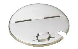 18-8キッチンポット用割蓋 22cm用 【ステンレス製キッチンポット用蓋】【業務用保存容器】【18-8ステンレス】【業務用】