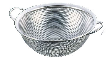 UK18-8手付きパンチボール 30cm 【ステンレス穴明ボール】【業務用ざる】【業務用ボール】【18-8ステンレス】【UK】【業務用】