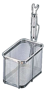 TSステンレス パイプ柄角てぼ 深型タテ(冷凍麺用) 【業務用てぼ】【網】【そば うどん パスタ】【18-8ステンレス】【TS】【湯切り】【麺揚げ】【業務用】