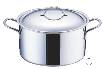 18-10プライオリティ 半寸胴鍋(蓋付) 3694-20 デバイヤー【IH対応】【ステンレス半寸胴鍋】【電磁調理器対応】【IH対応】【業務用鍋】【de buyer】【業務用】