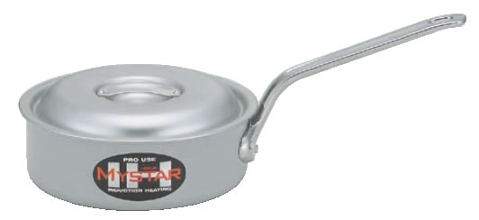 業務用マイスターIH 片手浅型鍋 30cm【アルミ片手鍋】【電磁調理器対応】【IH対応】【業務用鍋】【MYSTAR】【業務用】【アルマイト加工】