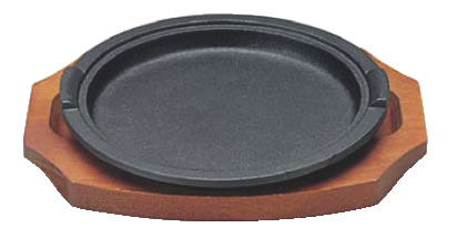 アサヒ ステーキ皿 A-129 炉端 【IH対応】【鉄板焼皿】【ステーキプレート】【業務用】