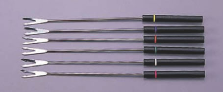 ヌーベルプラ黒柄フォンデュフォークセット (6pcs)【業務用】