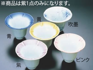 陶器 朝顔 珍味入 紫【業務用】