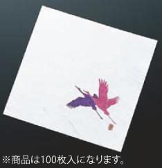 ニュー四季懐紙 4寸(100枚入) NS-28 鶴(祝)【和食和紙】【敷紙】【業務用】