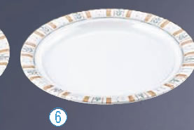 メラミン｢バジル｣ 19cmライス皿 BL-7802【小皿】【取り皿】【取皿】【小分け皿】【業務用】