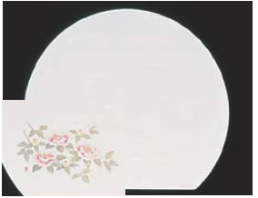 遠赤抗菌和紙 尺3半月まっと(100枚) 山茶花 WH-5【敷紙】【会席紙】【会席マット】【業務用】