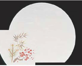 遠赤抗菌和紙 尺3半月まっと(100枚) 松竹梅 WH-7【敷紙】【会席紙】【会席マット】【業務用】