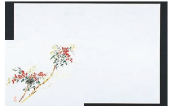 四季紙・千寿(100枚入) 南天 M30-216【敷紙】【会席紙】【会席マット】【業務用】