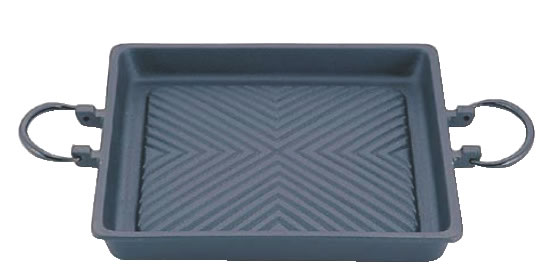 アサヒ 鉄焼肉プレート 角型 35cm 【焼肉プレート】【IH 電磁調理器対応】【料理演出用品】【オイルプレート】【オイル焼き】【業務用】