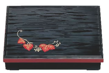 耐熱9寸ヘギ目松花堂 新ツタ 1-421-4 (仕切付) 【料理演出用品】【松花堂】【弁当箱】【業務用】