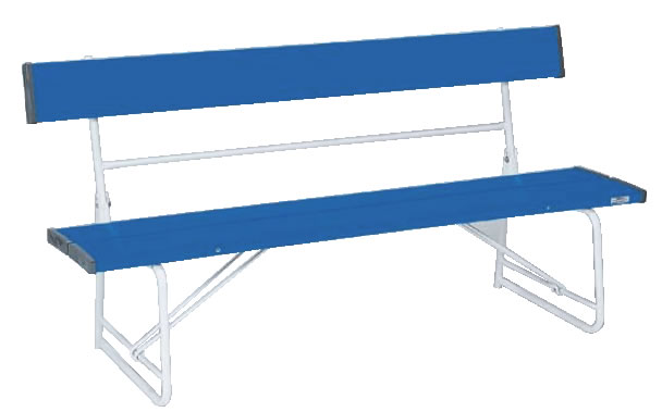 楽天OPEN キッチン折りたたみ式背付ベンチ 1500 BC-300-015 青【代引き不可】【いす】【イス】【ベンチ】【業務用】