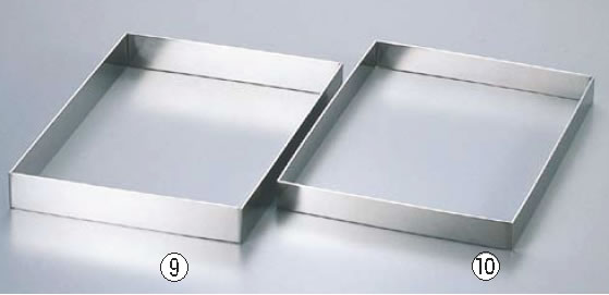 SA18-8角セルクルリング 浅型 8枚取用 【ケーキリング・セルクルリング】【製菓用品 製パン用品】【製菓用型】【18-8ステンレス】【Ω】【業務用】