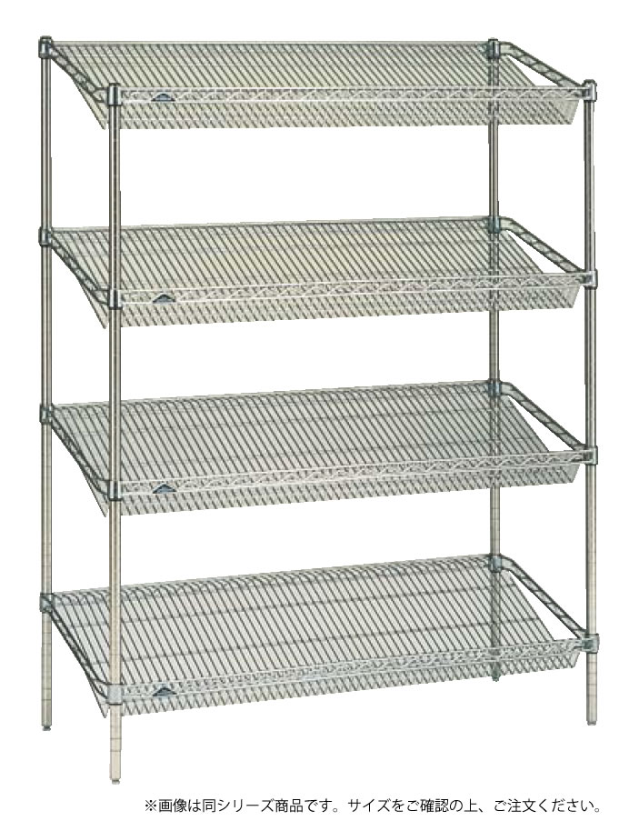 スランテッド エレクターシェルフ ST 1520×STP2200 (4段) 【代引き不可】【業務用ラック 棚】【ERECTA】【メタルラック】【業務用】