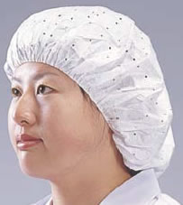 つくつく帽子(電石不織布) EL-102 L ホワイト(100枚入)【帽子 マスク 使い捨て】【厨房帽子】【食品工場】【飲食店用】【業務用】