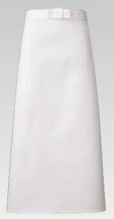 ソムリエ前掛丈長A-1737(ホワイト)【エプロン 前掛け】【ユニフォーム 作業着】【業務用】