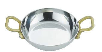 UK18-8プチ両手フライパン 9cm【プチパン】【バイキング ビュッフェ】【バンケットウェア】【アミューズ プチディッシュ】【18-8ステンレス】【業務用】