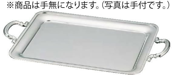 UK18-8菊渕角盆 60インチ(手無)【代引き不可】【バイキング】【ビュッフェ】【バンケットウェア】【皿】【18-8ステンレス】【業務用】
