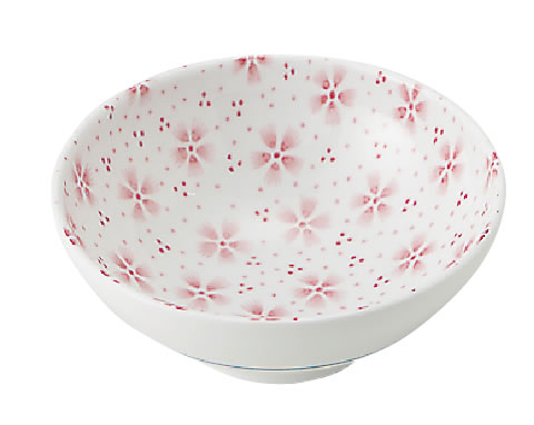 和らく 丸渕30小付 M花ちらし(81UWA3M)【メープル】【おかるのキモチ】【軽量強化磁器】【皿】【小鉢】【鉢】【業務用】