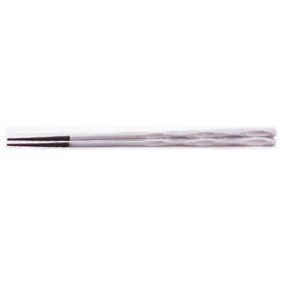 ■3セット■21cm面彫塗箸 銀箔ちらし■3セット■