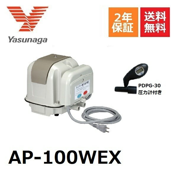 AP-100WEX 安永エアーポンプ 2口 安永 ヤスナガ YASUNAGA タイマー付きブロワ 圧力計付き タイマー付き ブロワ エアポンプ ブロアー 浄化槽ブロアー ブロア 浄化槽エアーポンプ エアーポンプ 浄化槽ポンプ 浄化槽 ブロワー ポンプ 水槽 省エネ EP-100H2T(S)の後継機種